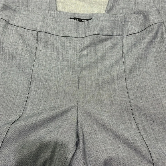 St. John Emma Gray Straight Leg Trousers Sz 10 - Picture 9 of 9